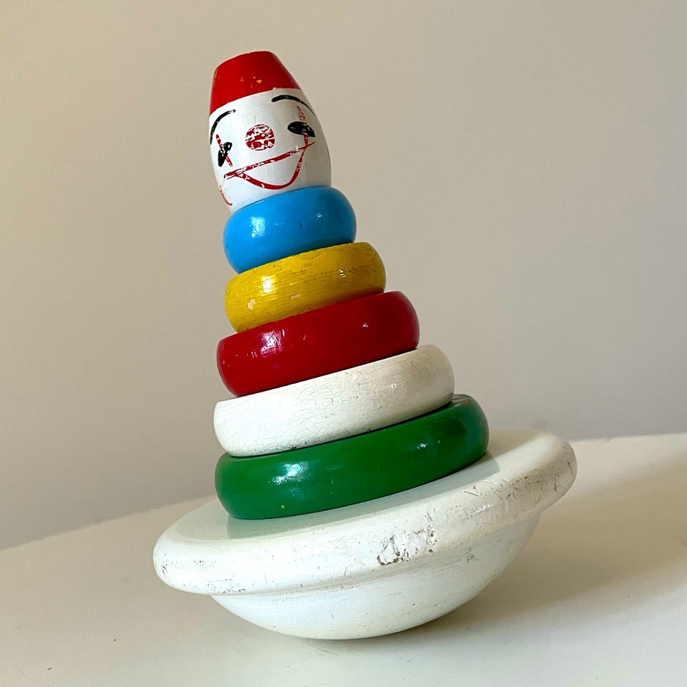 Vintage Brio wooden stacking toy